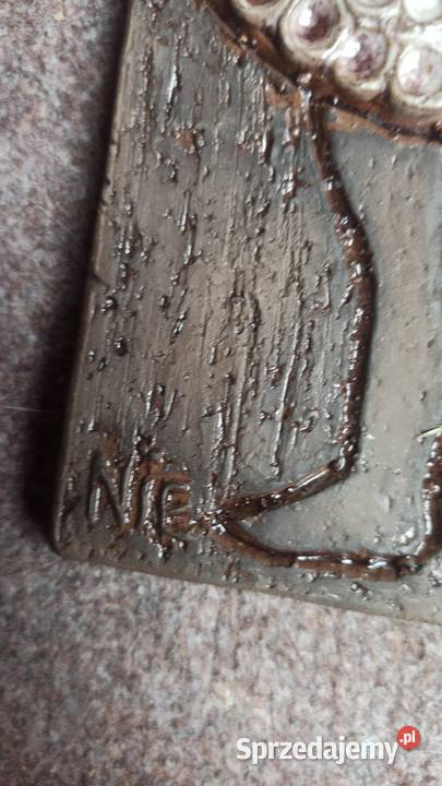 1 Kafel ceramiczny Dziewczynka z kwiatkami Syg Gdańsk