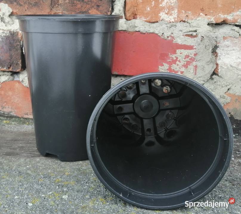 Doniczki wysokie czarne produkcyjne 14 2L do róż śląskie Siewierz