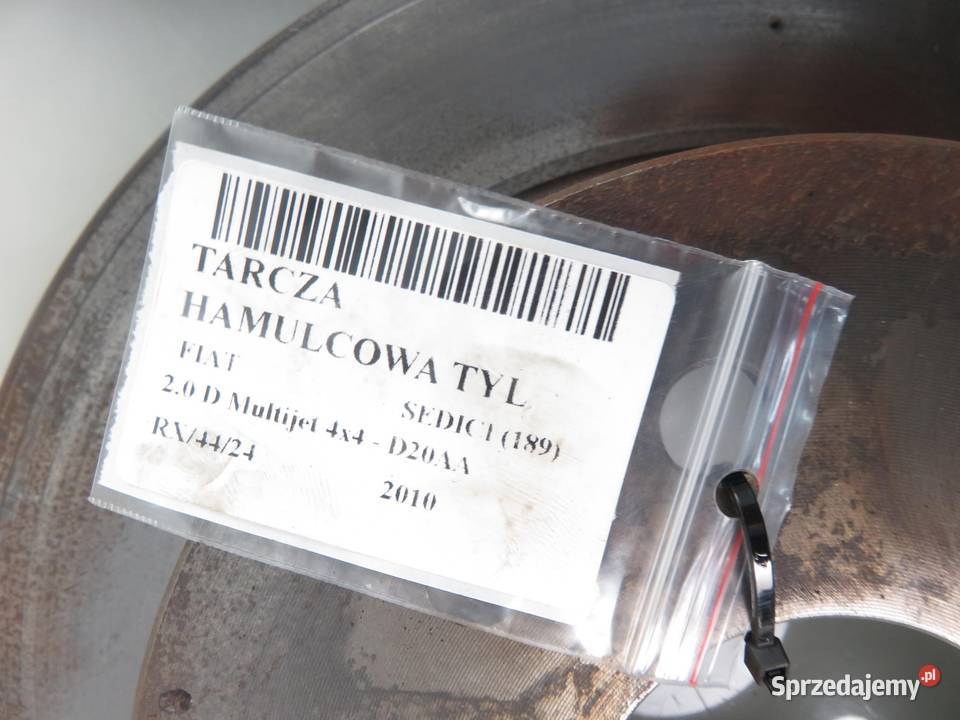 TARCZE HAMULCOWE TYŁ FIAT SEDICI osobowe małopolskie