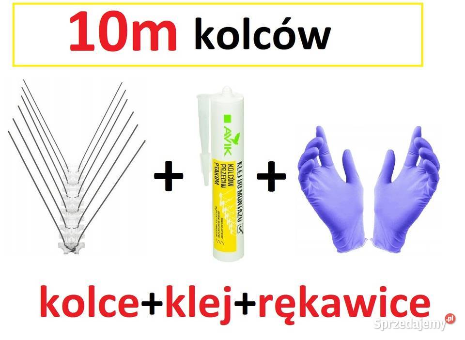 10m zestaw kolcówklejrękawice kolce na GOŁĘBIE