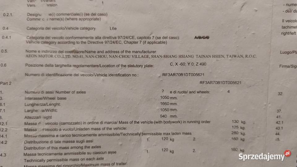 Aeon Cobra 2013r Kymco Tgb Access Sym Adly Goes mazowieckie Nowy Dwór Mazowiecki