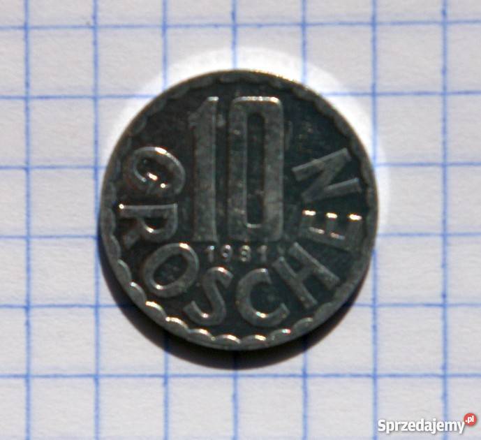 10 GROSCHEN 10 GROSZY 1981 AUSTRIA Piszczac