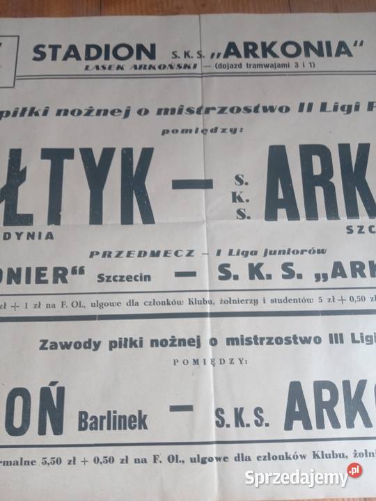 Afisz meczowy BaltykArkonia małopolskie Gdów
