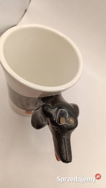 Figurka kubek pies jamnik w budzie lubelskie Zamość