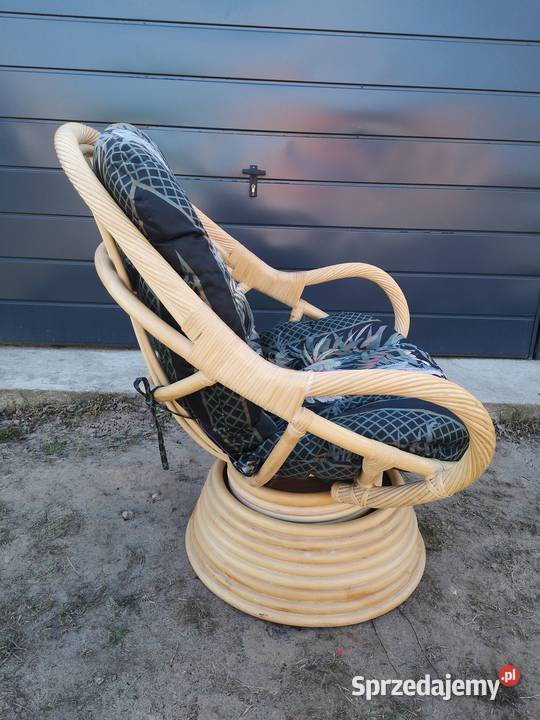 Fotel bujanoobrotowy ratanowy Aleksandrów Łódzki