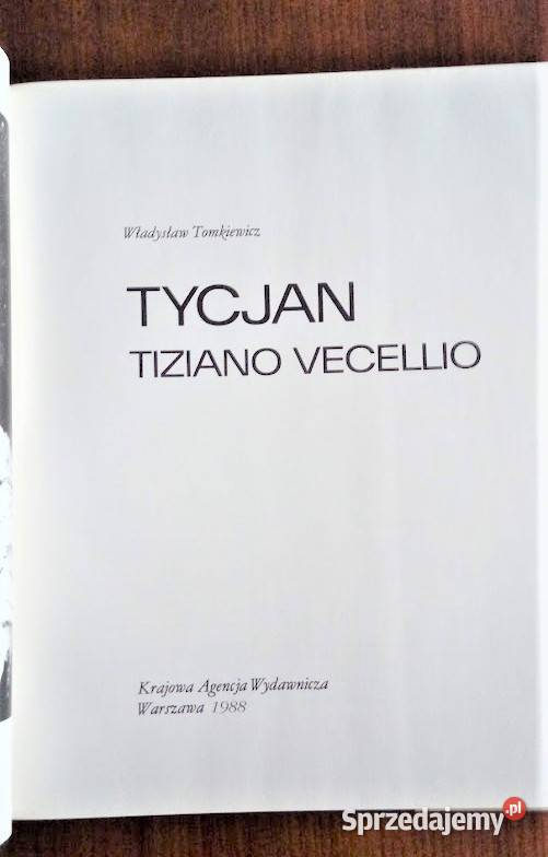 Tycjan Tiziano Vecellio WTomkiewicz album wielkopolskie Poznań