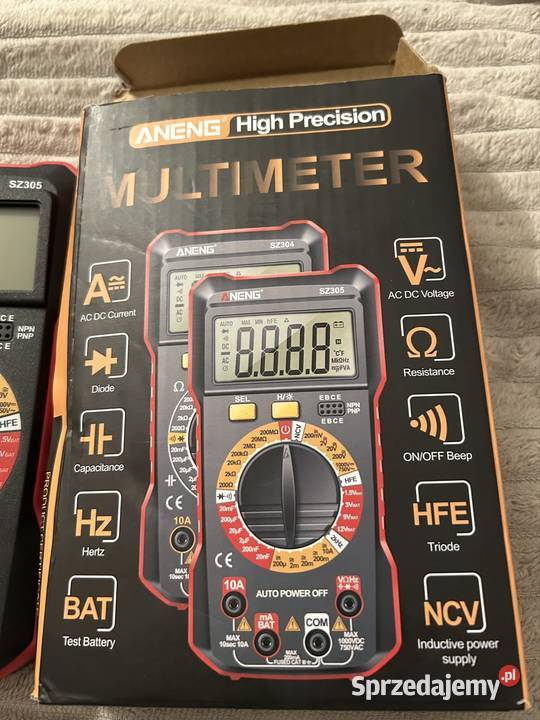 Multimetr cyfrowy ANENG SZ304 auto range LCD Siemiatycze sprzedam