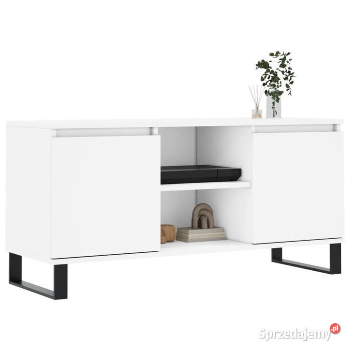 Szafka pod TV biała 104x35x50 materiał Warszawa