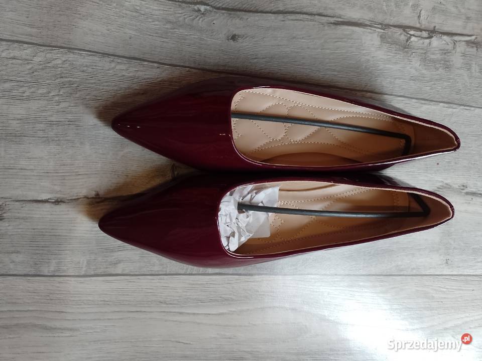 4344 Bordowe baleriny wieczorowe NOWE Kraków