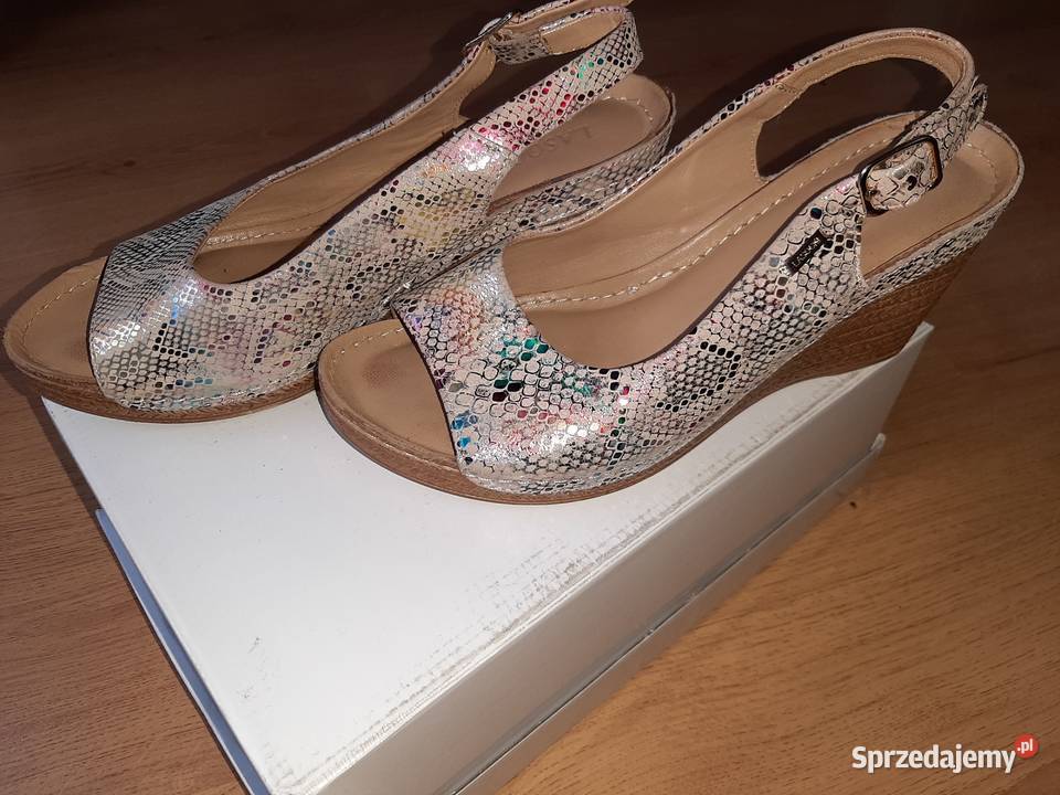 Sandały buty na koturnie skóra Lasocki r40 Rawicz