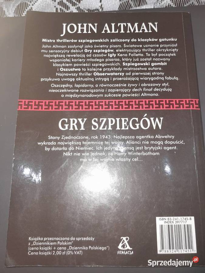 Powieść sensacyjna Gry szpiegów ang A Game of Wieliczka