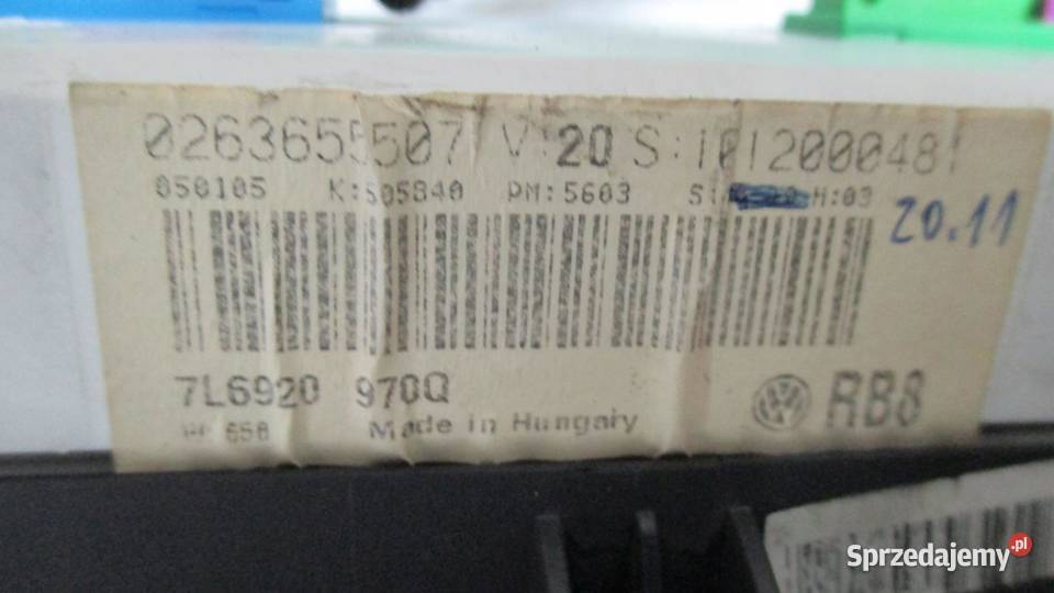 VW TOUAREG I 25 TDI 05r licznik zegary ANGLIK osobowe sprzedam