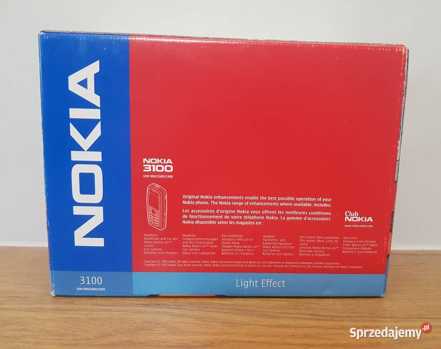 Oryginalne pudełko nokia 3100 etui opakowanie Golina