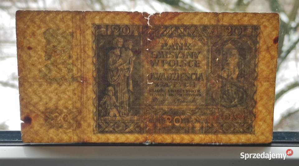 Banknot GG 20 złotych 1940 Seria H Okazja Pruszków