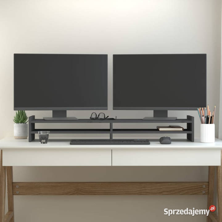 Podstawka na monitor szara 100x27x15 lite drewno Warszawa