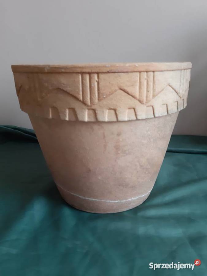 Donica doniczka stara ceramiczna gliniana fi 255 Dom i Ogród Głuchołazy sprzedam