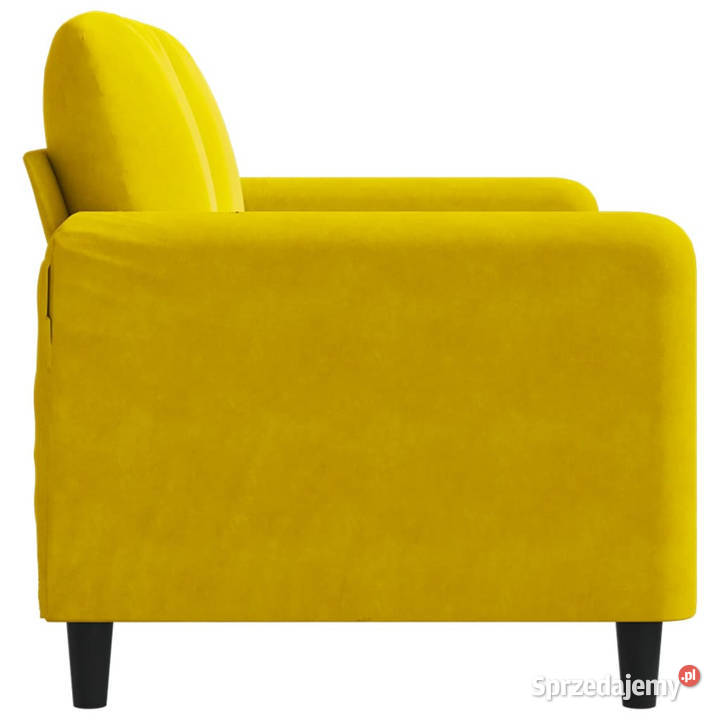 Sofa 2osobowa żółta 120 tapicerowana aksamitem Warszawa