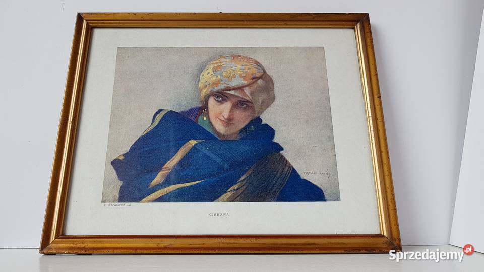 Przedwojenna grafika Ciekawa Piotr Stachiewicz Dąbrowa Górnicza