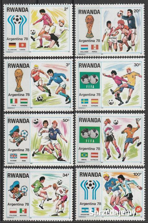 RWANDA PIŁKA NOŻNA MŚ ARGENTYNA 1978 CZYSTE Łódź
