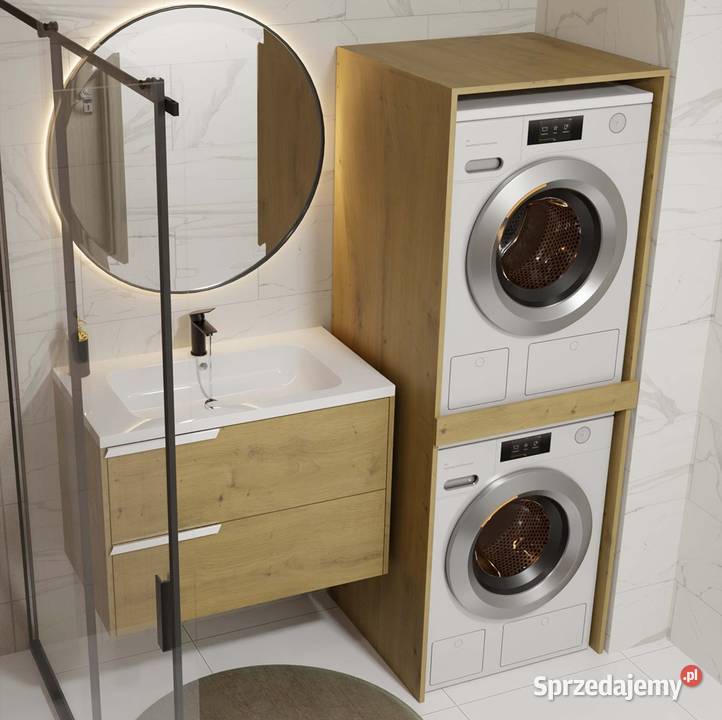 Szafka łazienkowa na pralkę i suszarkę POLA TWIN 180cm