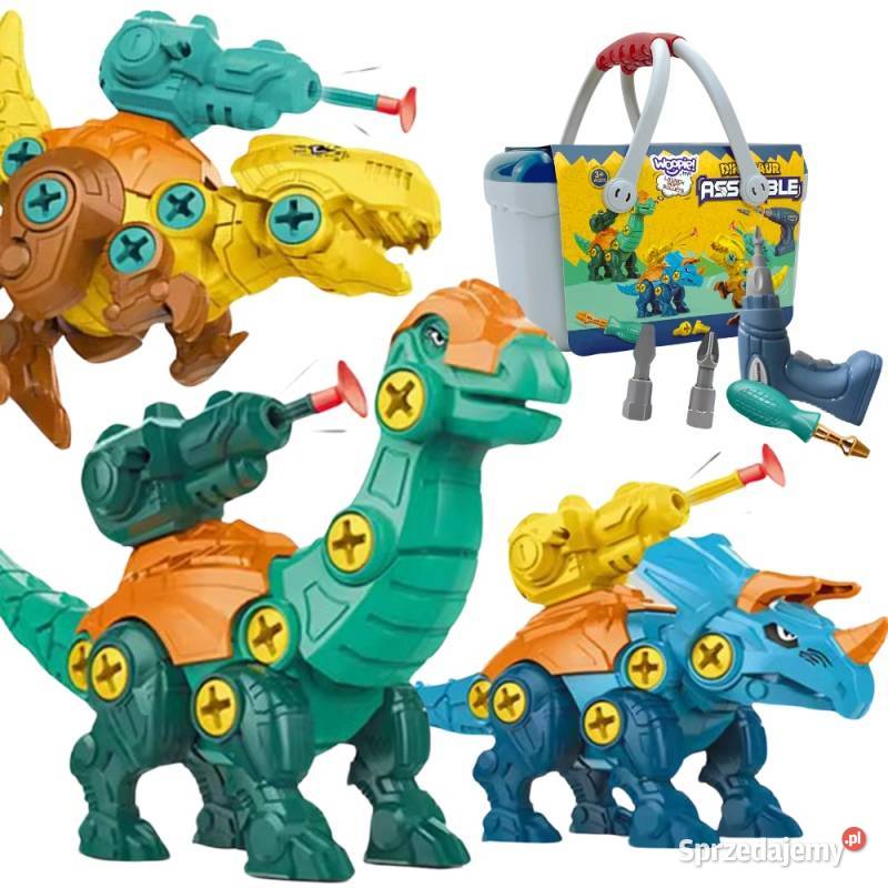 WOOPIE Zestaw Dinozaury do Skręcania 3 Zestaw Kraków