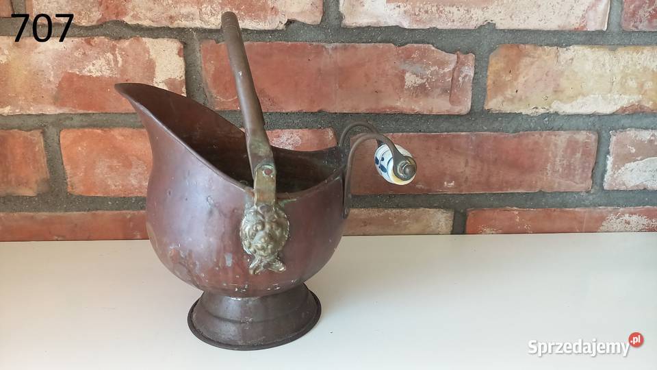 Pojemnik miedziany z ceramiką Osłonka na Gawroniec