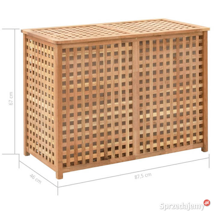 Kosz na pranie 875x46x67 lite drewno orzechowe Warszawa