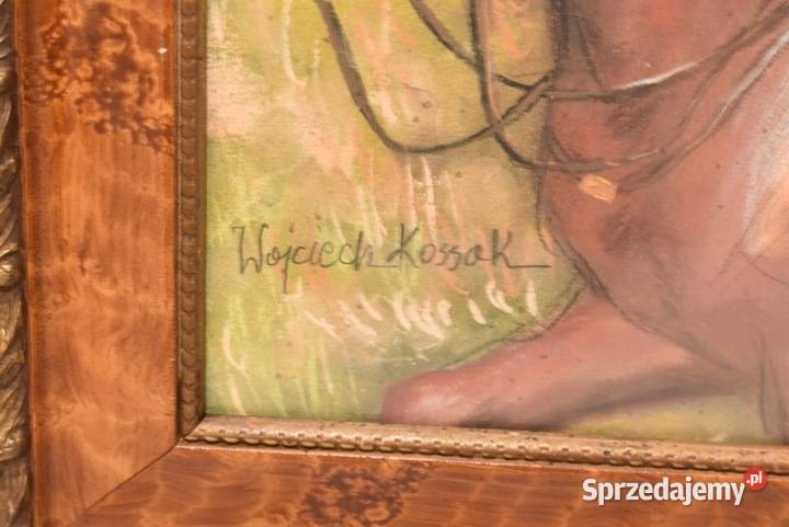 Wojciech Kossak Żołnierz Na Koniu z Fajką Obraz Kraków