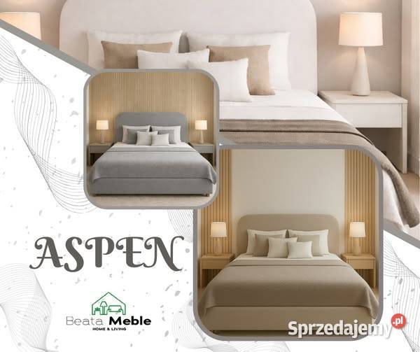 NOWOŚĆ Łóżko tapicerowane ASPEN 160x200 z Bełchatów