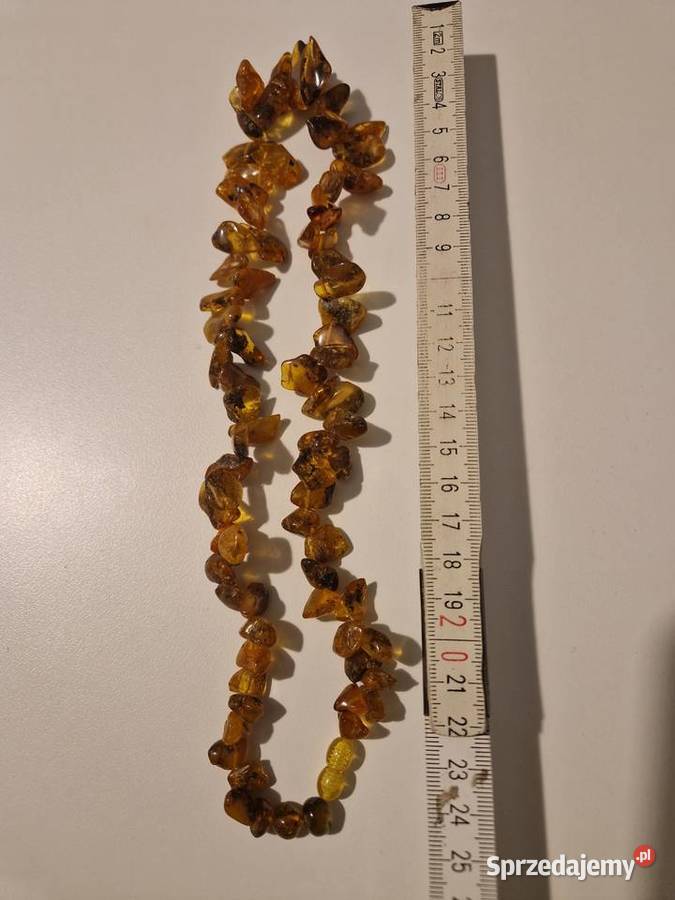 Naszyjnik korale z bursztynu śląskie Bystra