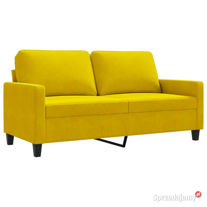 Sofa 2osobowa żółta 140 tapicerowana aksamitem Sofy i kanapy Warszawa
