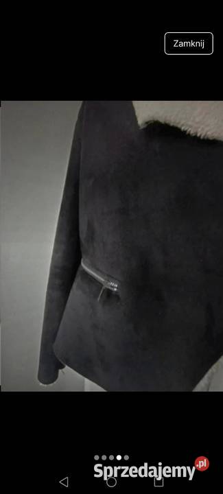 Kurtka z polaru ocieplana kożuszkiem czarna 2YK Wiosenna/Jesienna  Krosno