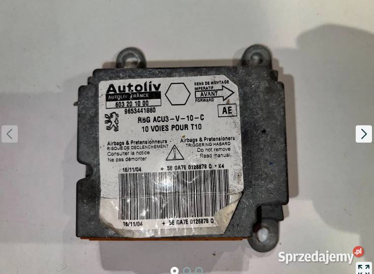 Sensor Poduszek AirBag Peugeot 206 sprzedam