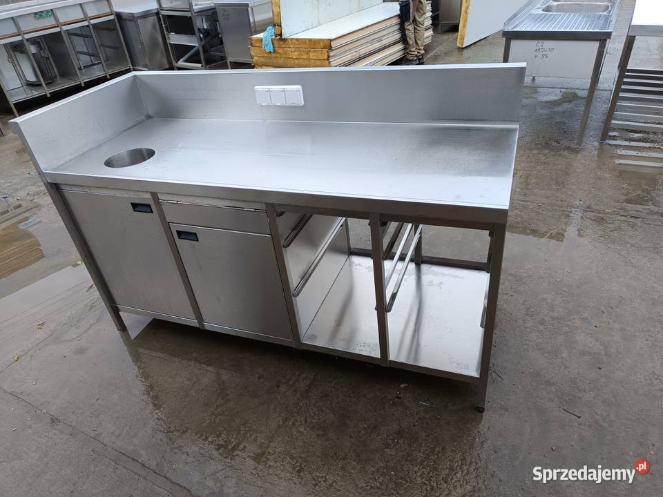 Szafka nierdzewna gastronomiczna blat nierdzewny Gastronomia Biznes i Przemysł Laskowa