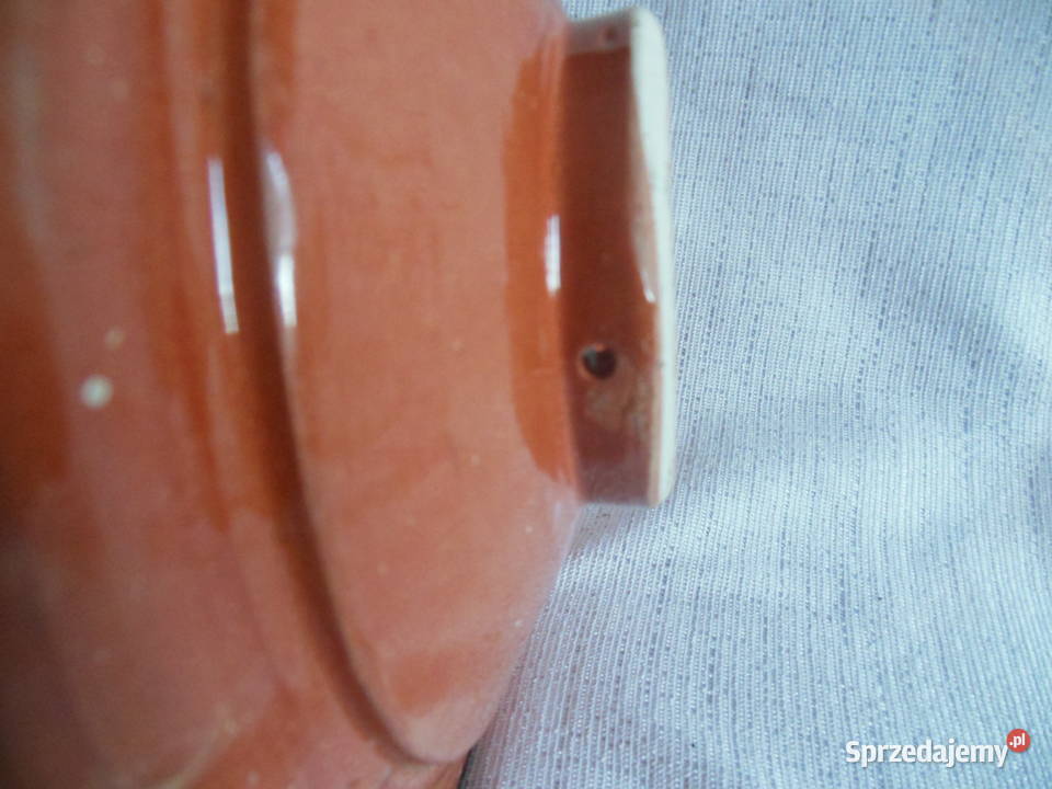 Talerz ceramiczny wiszący zdobiony brążem Kielce sprzedam