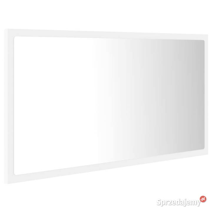 Lustro łazienkowe z LED białe 80x85x37 akryl Warszawa