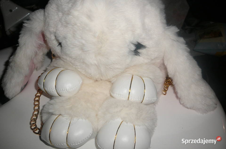 Torebka futrzana Nowa biały króliczek z Torby i torebki