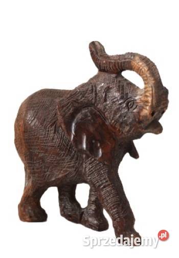 Figurka afrykańska słoń z żelaznego drewna Figurki i rzeźby sprzedam