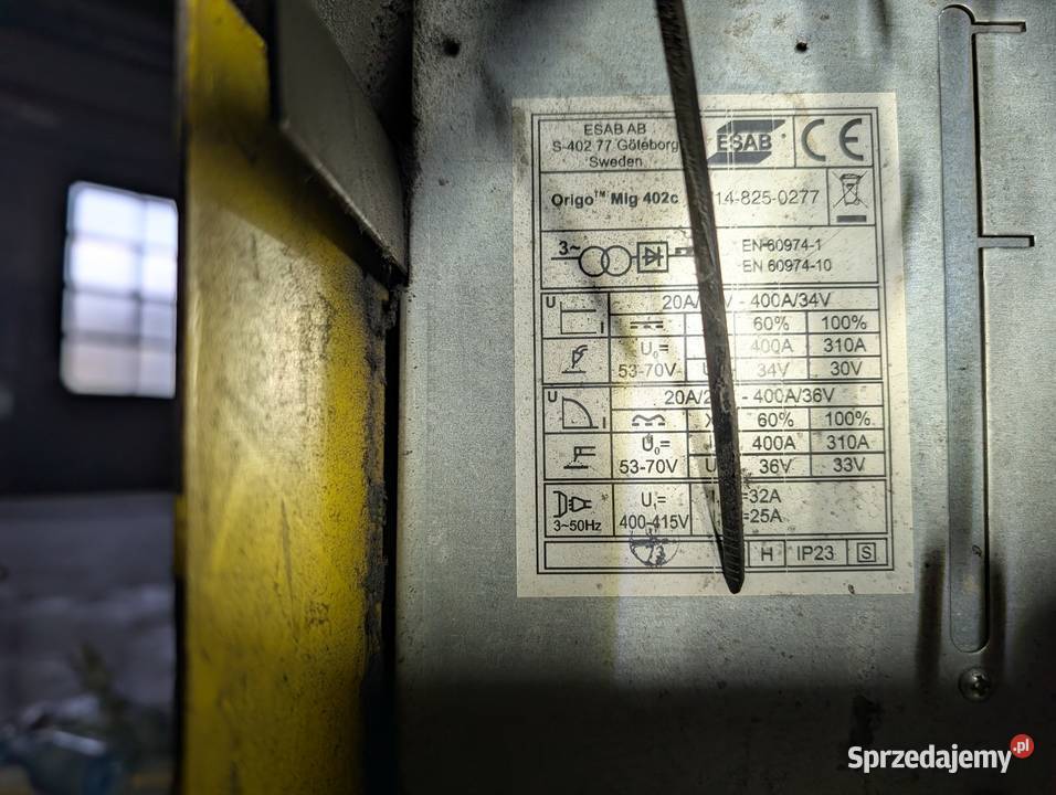 Półautomat spawalniczy ESAB Origo Mig 402C Produkcja wielkopolskie Poznań