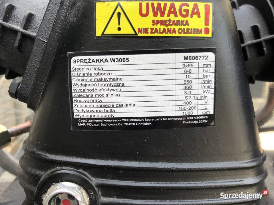 Kompresor na siłę nowa sprezarka okazja świętokrzyskie Kielce