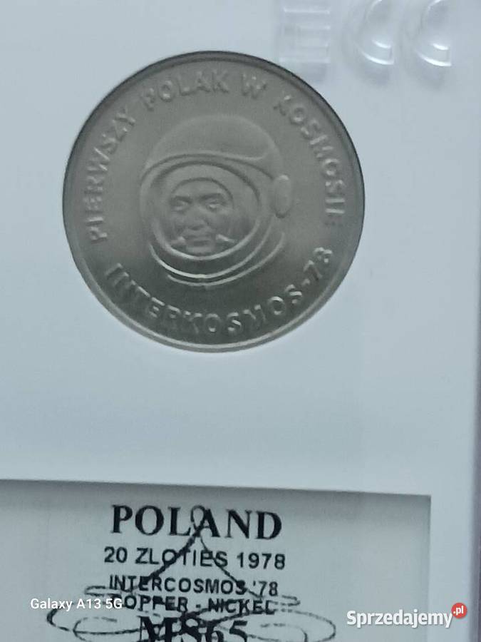 20 Interkosmos Hermaszewski 1978 r GCN MS65 Konin sprzedam