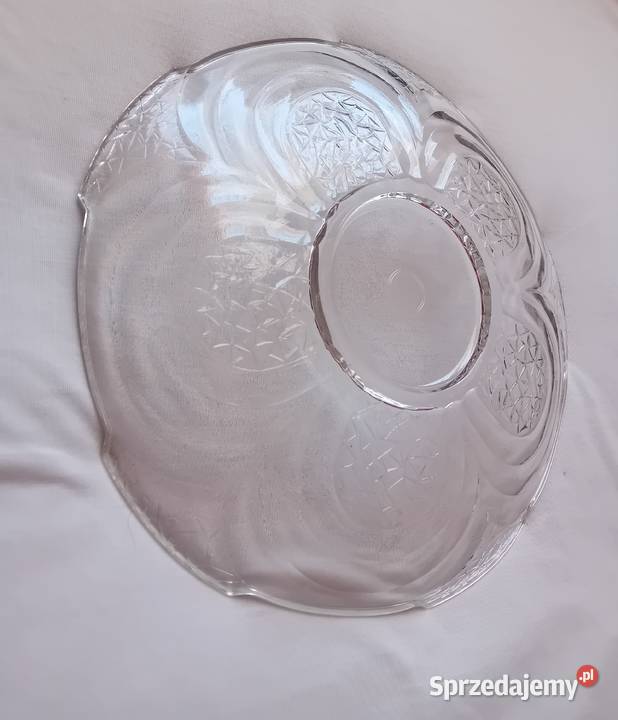 Duży talerz patera art deco huta Hirtensja kat Koźminek