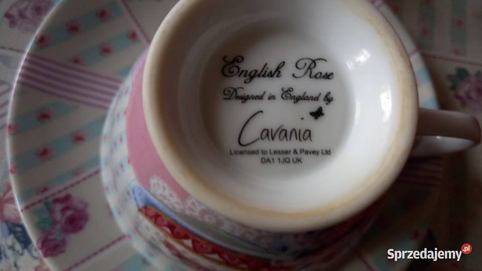 Komplet dwie porcelana ręcznie malowane Cudo