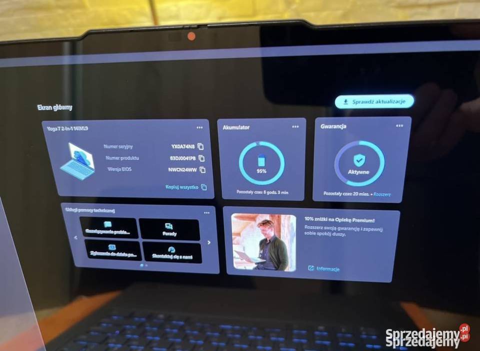 Lenovo Yoga Pro 14 Ultra 7 155H 22x48Ghz 16 GB IBM/Lenovo Elektronika Kołobrzeg