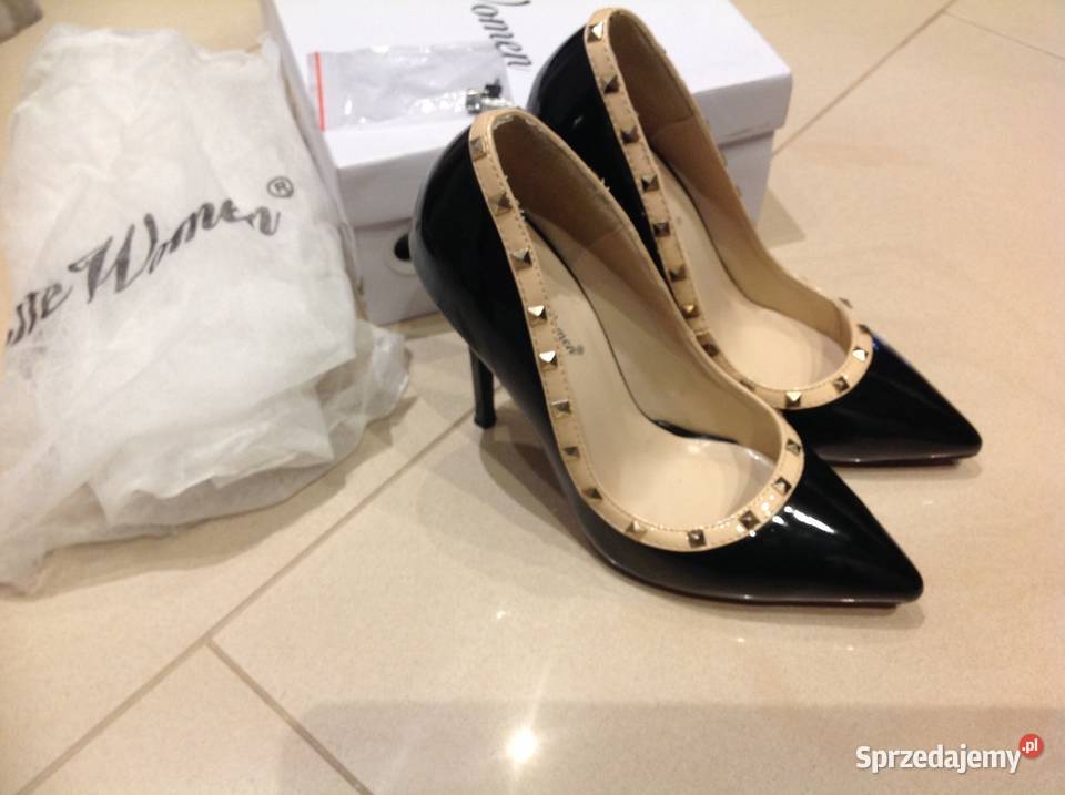 Buty Szpilki z Ćwiekami Damskie ala Chanel 36 j Nowa Sól