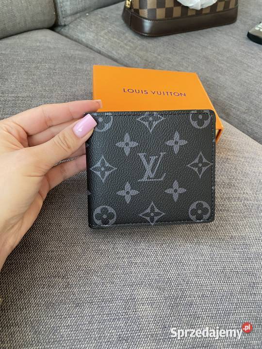 Portfel Louis Vuitton monogram LV szary czarny Kraków