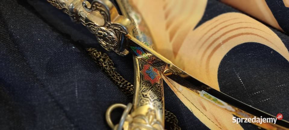 Vintage złocony sztylet BERMEJO z Toledo