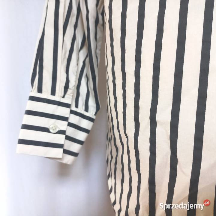 Koszula PASKI Bluzka r 38 Elegancka bawełna 100 brązowy/beżowy