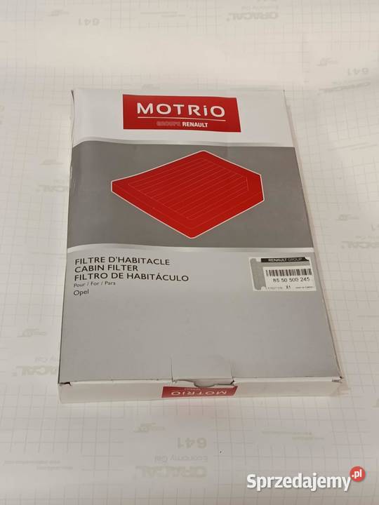 filtr kabinowy węglowy opel astra zafira Motrio Warszawa sprzedam