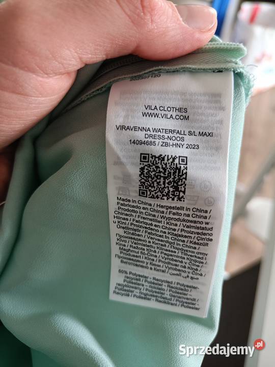 Suknia wieczorowa miętowa 40 L Vila Suwałki